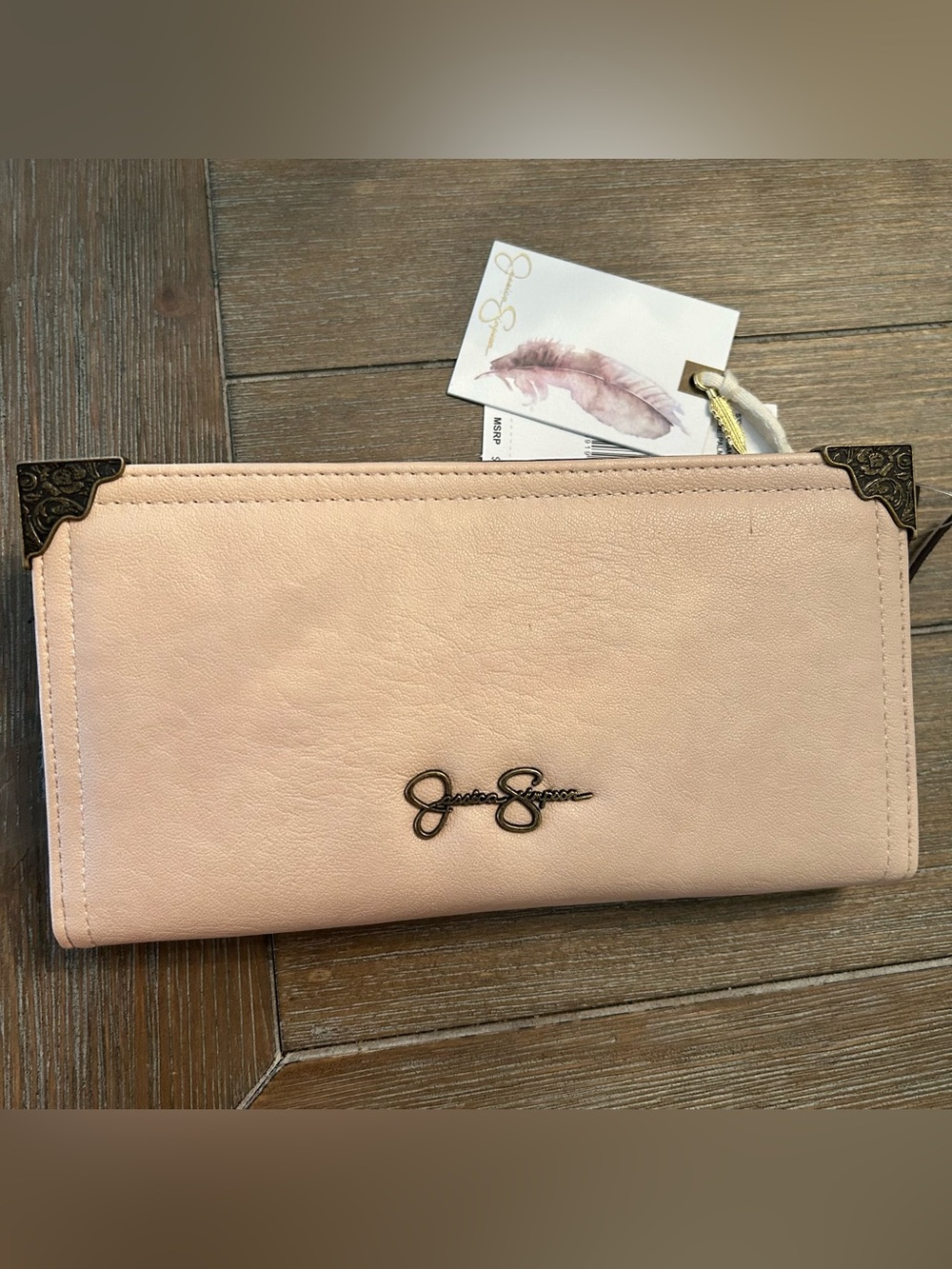 NWT Jessica Simpson Bifold Wallet Sandstone